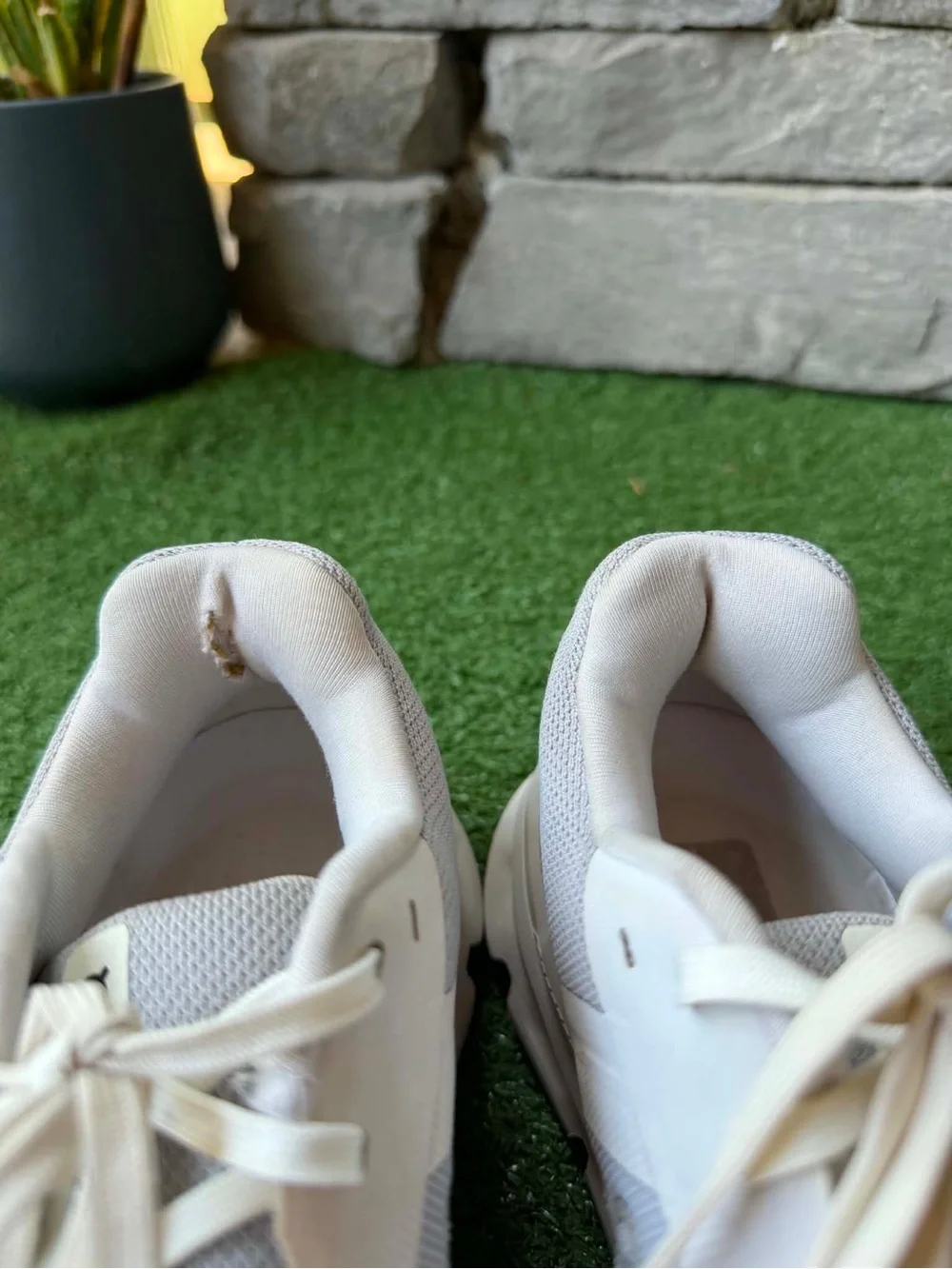On Running Cloudrunner Gray/White Womens Sneakers